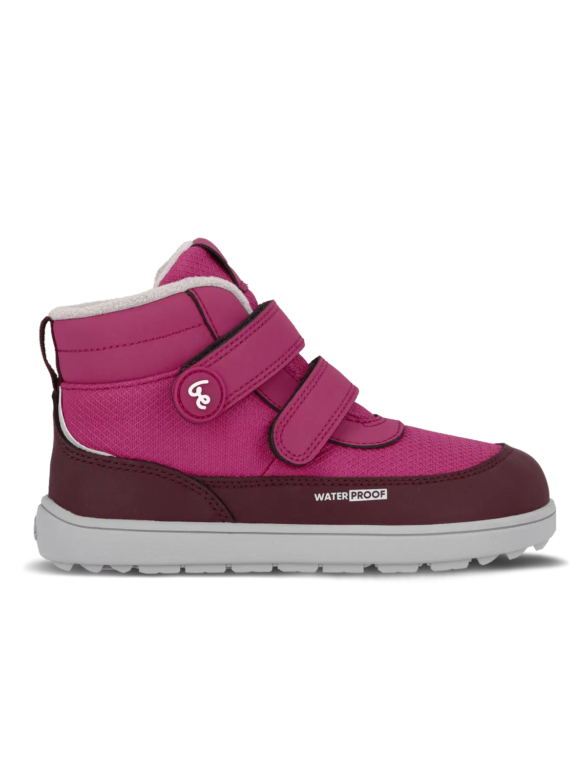 Kids winter barefoot boots Be Lenka Zippu Junior - Berry & Grey - BarefootHub - UK Barefoot Shoes