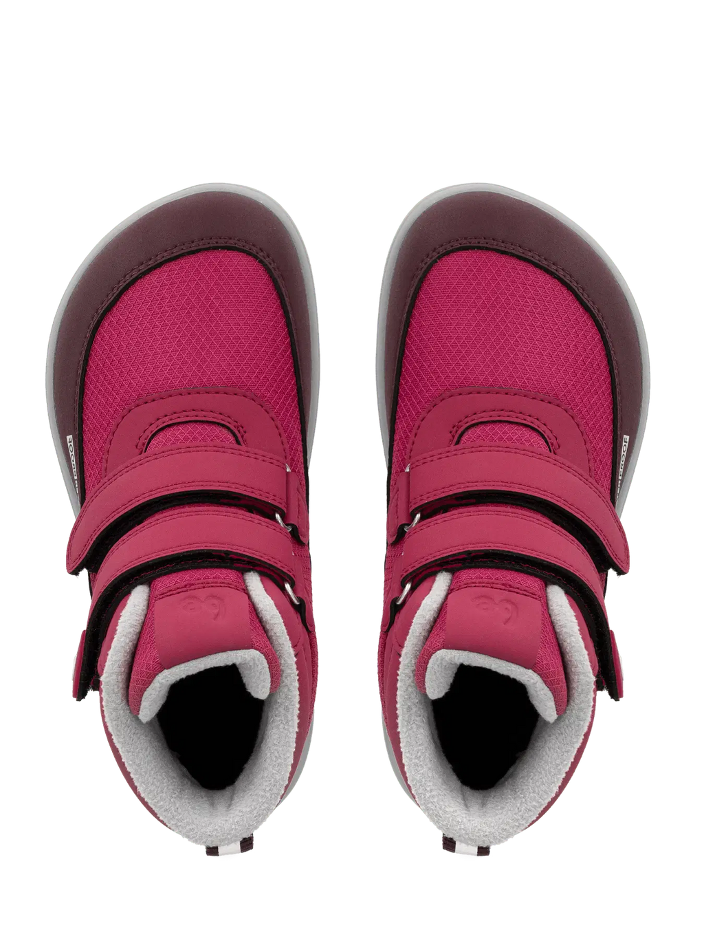 Kids winter barefoot boots Be Lenka Zippu Junior - Berry & Grey - BarefootHub - UK Barefoot Shoes