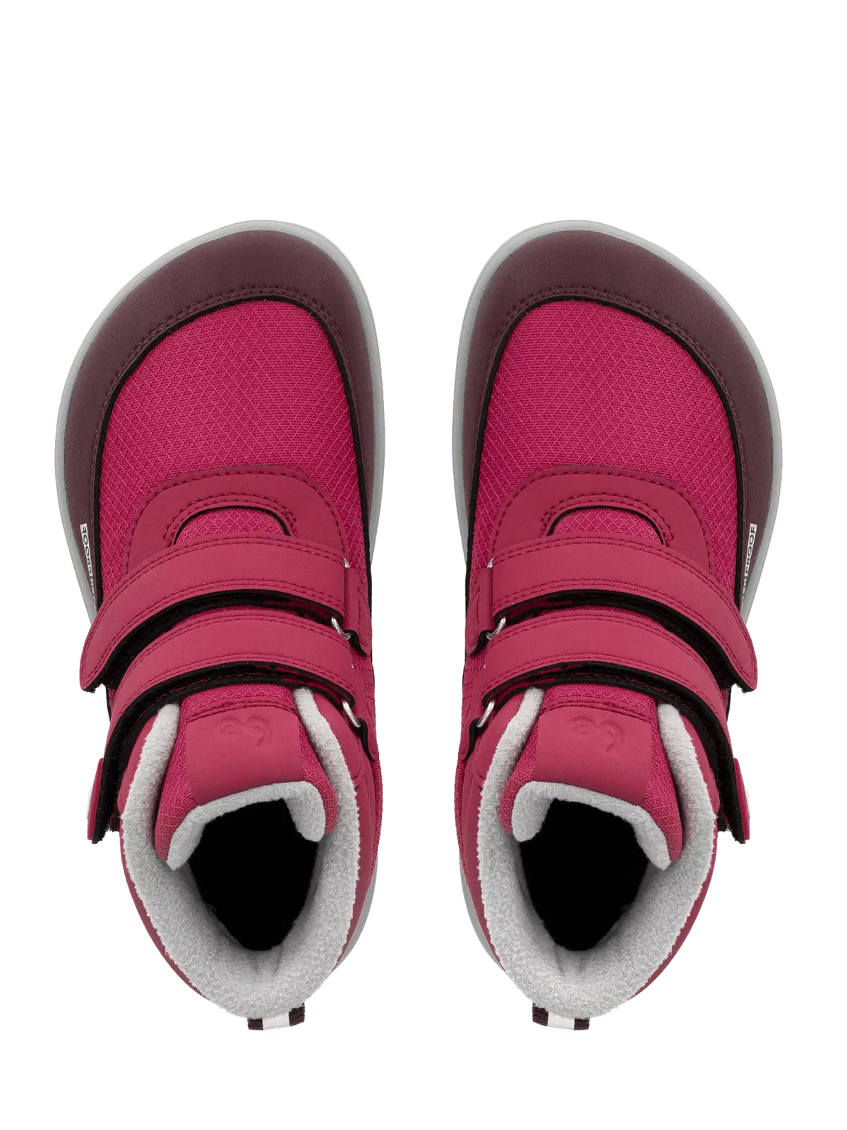 Kids winter barefoot boots Be Lenka Zippu Junior - Berry & Grey - BarefootHub - UK Barefoot Shoes