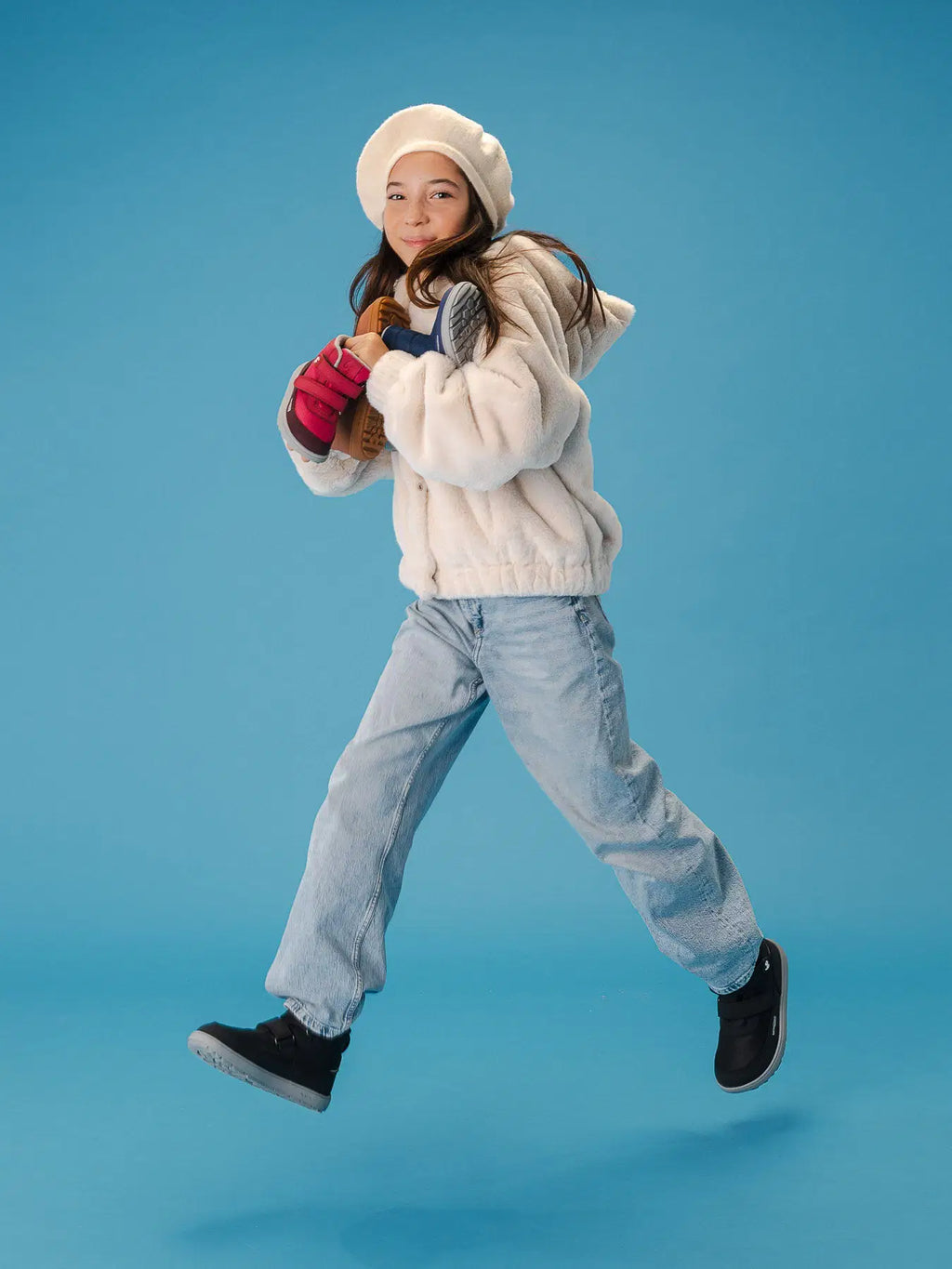 Kids winter barefoot boots Be Lenka Zippu Junior - Black & Grey - BarefootHub - UK Barefoot Shoes