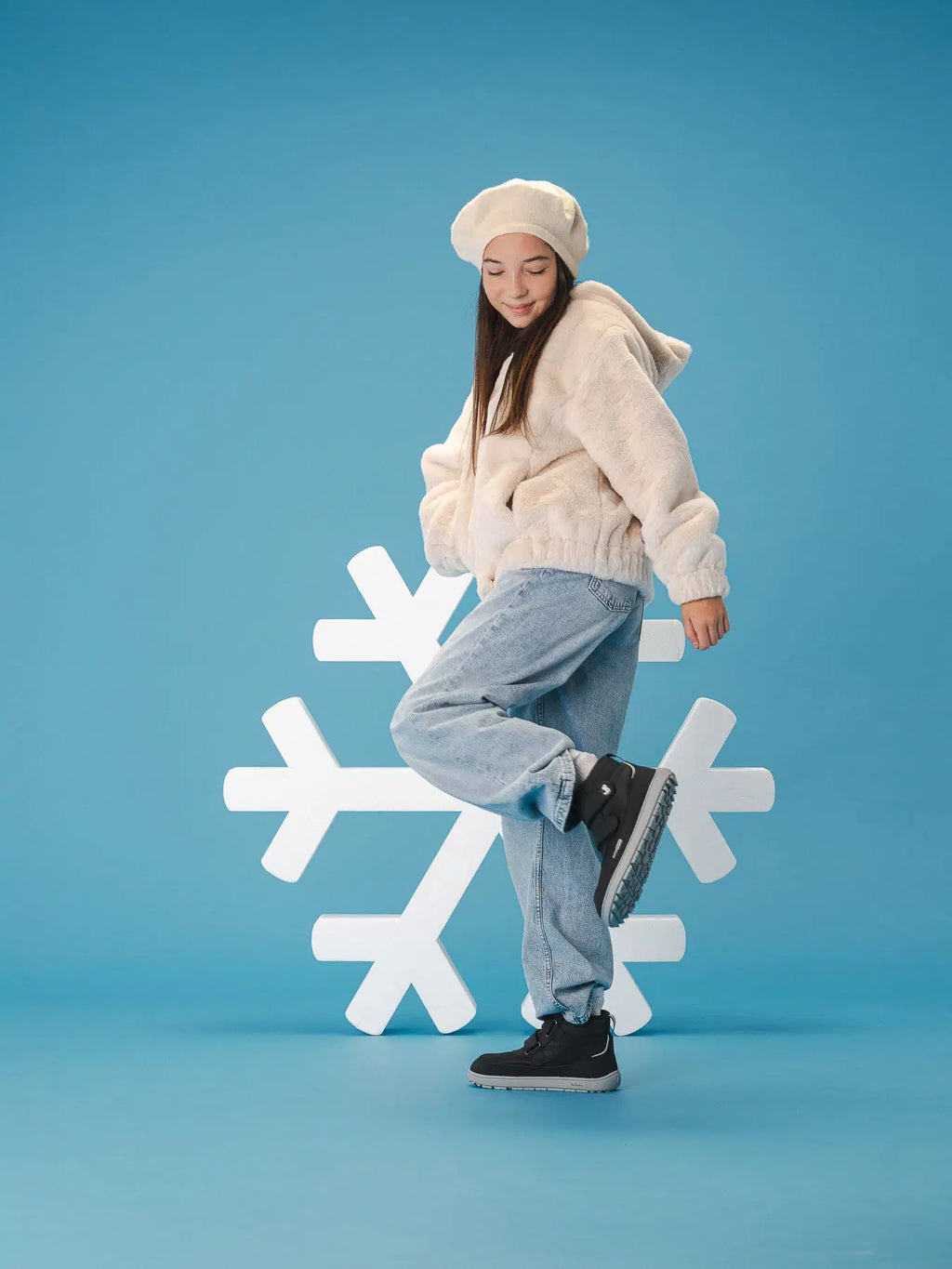 Kids winter barefoot boots Be Lenka Zippu Junior - Black & Grey - BarefootHub - UK Barefoot Shoes