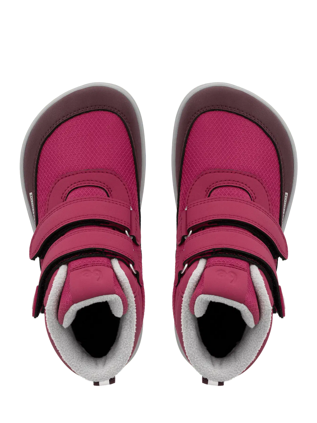 Kids winter barefoot boots Be Lenka Zippu Kids - Berry & Grey - BarefootHub - UK Barefoot Shoes