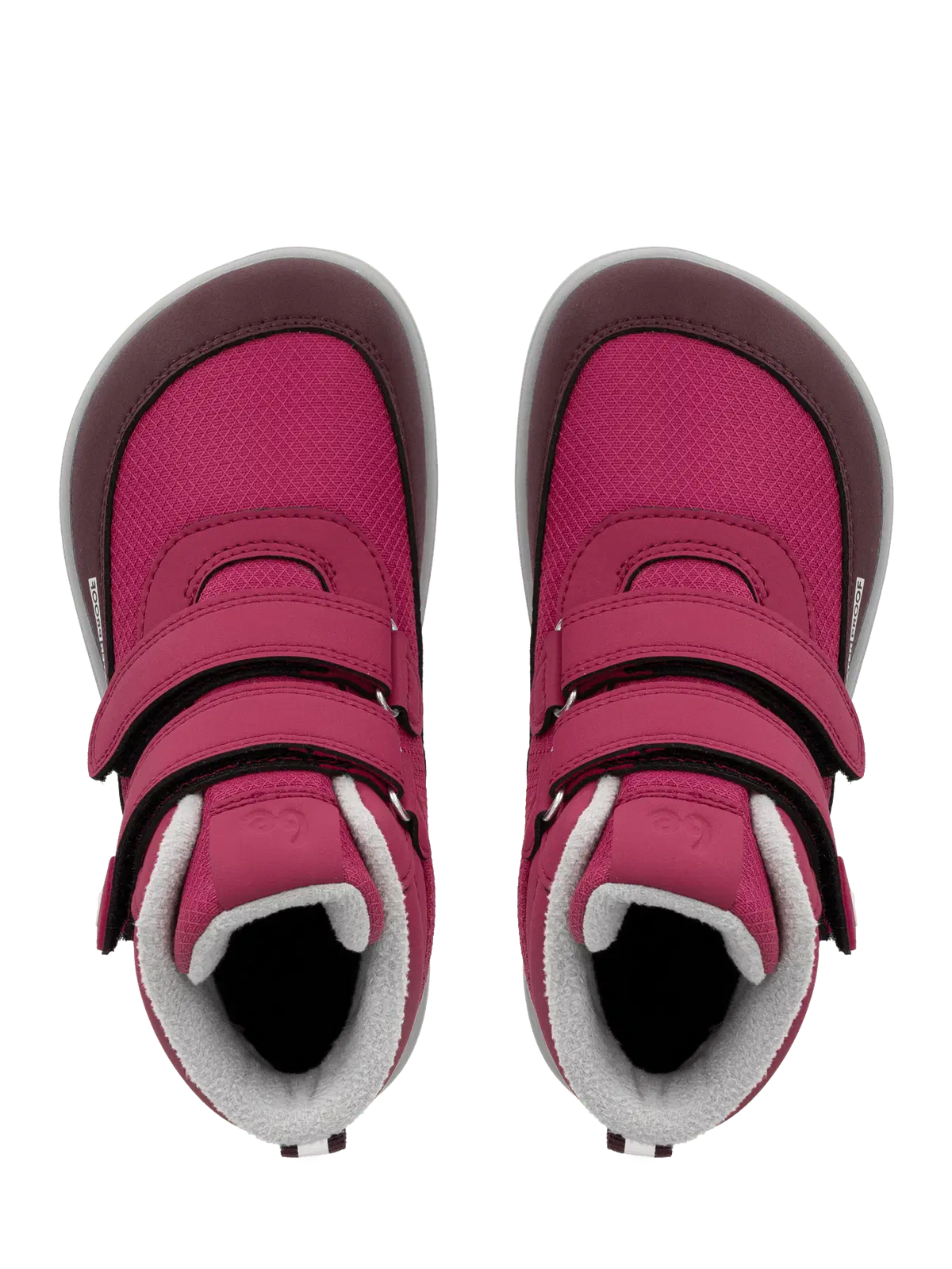 Kids winter barefoot boots Be Lenka Zippu Kids - Berry & Grey - BarefootHub - UK Barefoot Shoes