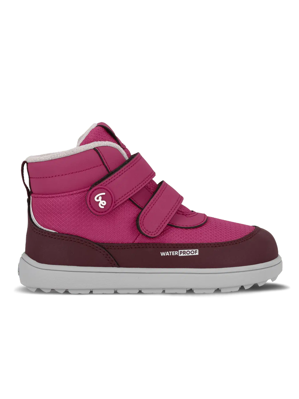 Kids winter barefoot boots Be Lenka Zippu Kids - Berry & Grey - BarefootHub - UK Barefoot Shoes
