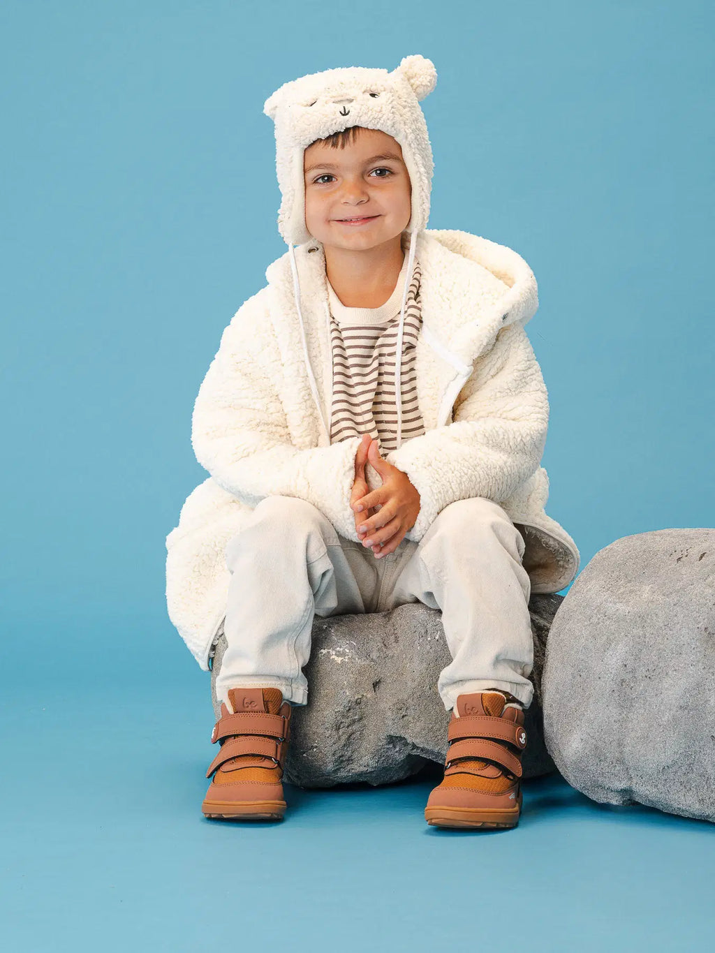 Kids winter barefoot boots Be Lenka Zippu Preschool - All Brown - BarefootHub - UK Barefoot Shoes