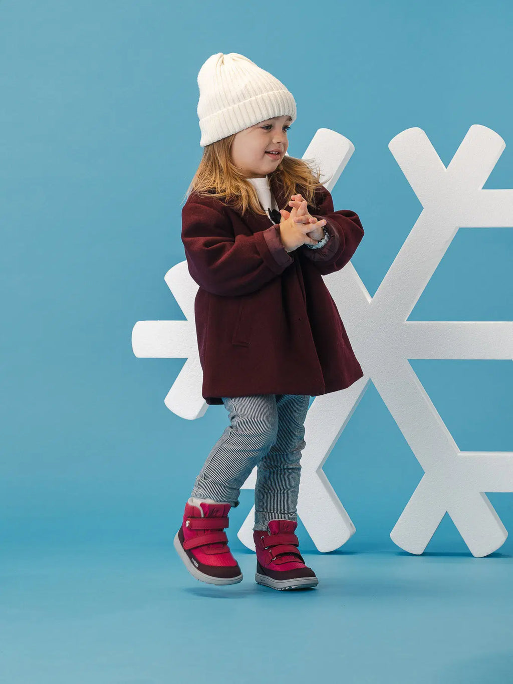 Kids winter barefoot boots Be Lenka Zippu Preschool - Berry & Grey - BarefootHub - UK Barefoot Shoes