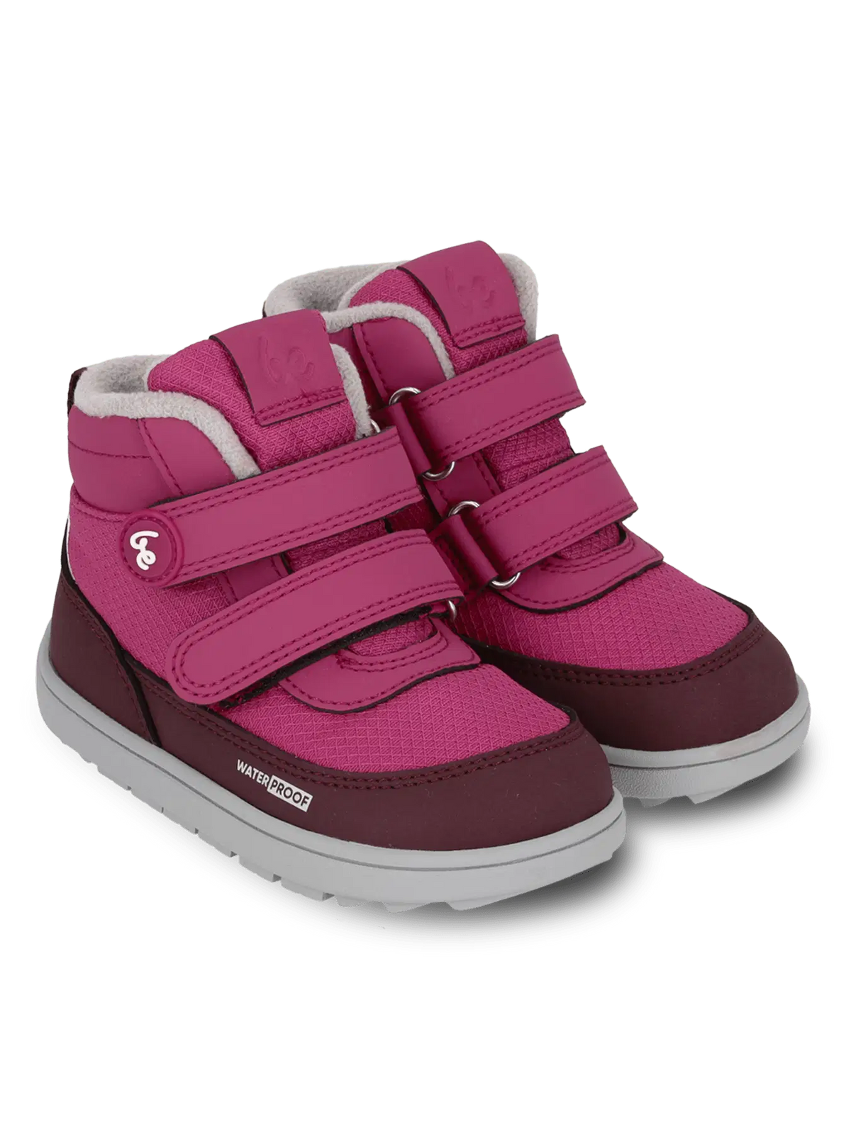 Kids winter barefoot boots Be Lenka Zippu Preschool - Berry & Grey - BarefootHub - UK Barefoot Shoes