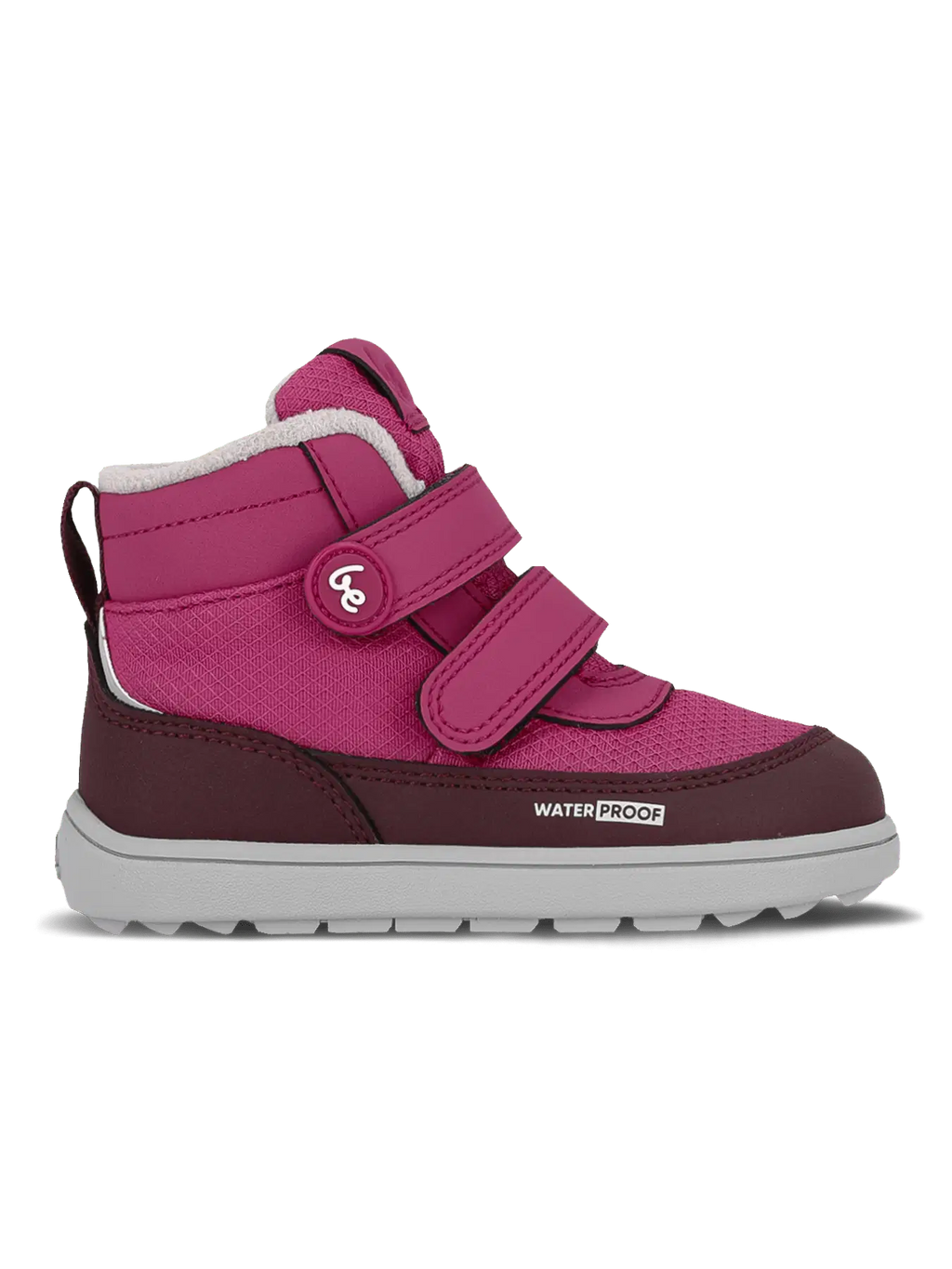 Kids winter barefoot boots Be Lenka Zippu Preschool - Berry & Grey - BarefootHub - UK Barefoot Shoes