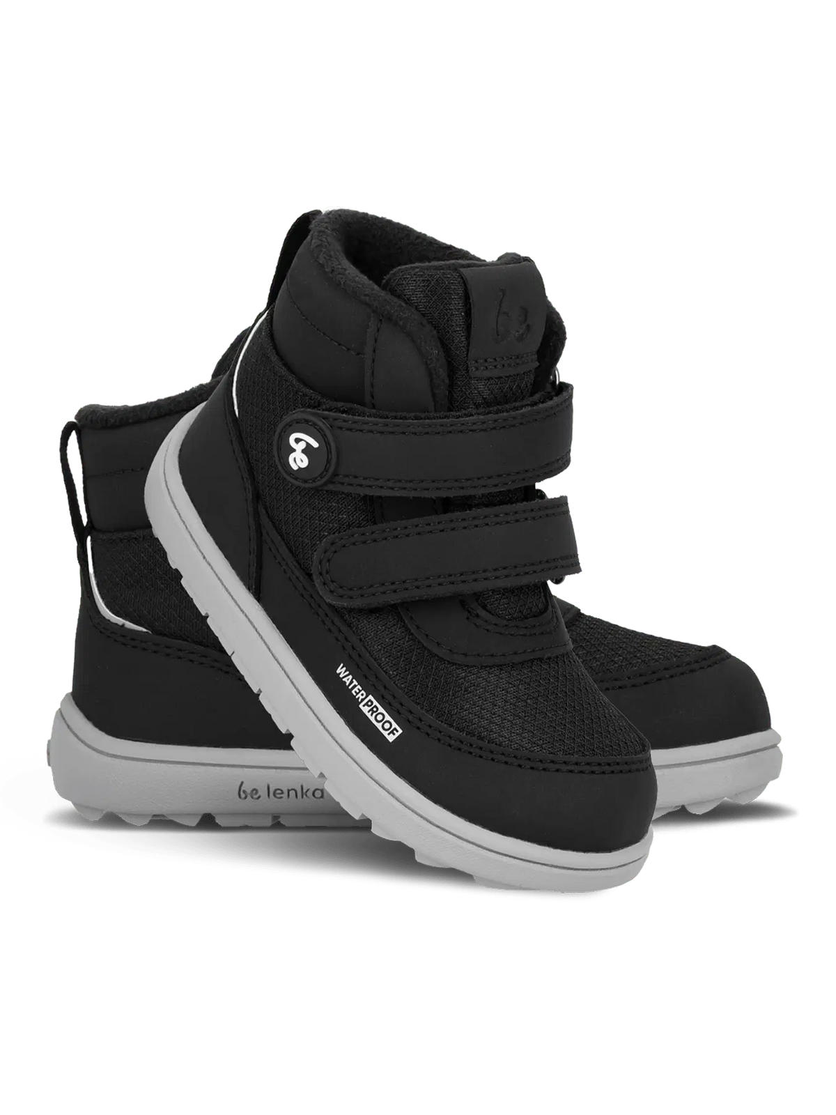 Kids winter barefoot boots Be Lenka Zippu Preschool - Black & Grey - BarefootHub - UK Barefoot Shoes