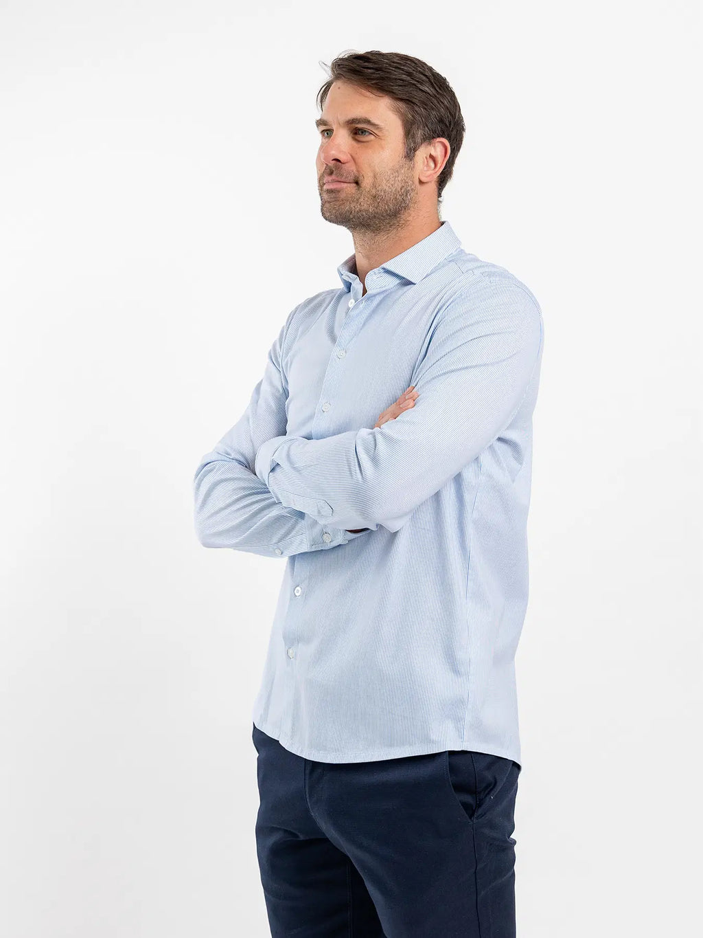 Men’s Shirt Slim Be Lenka Essentials - Blue and White