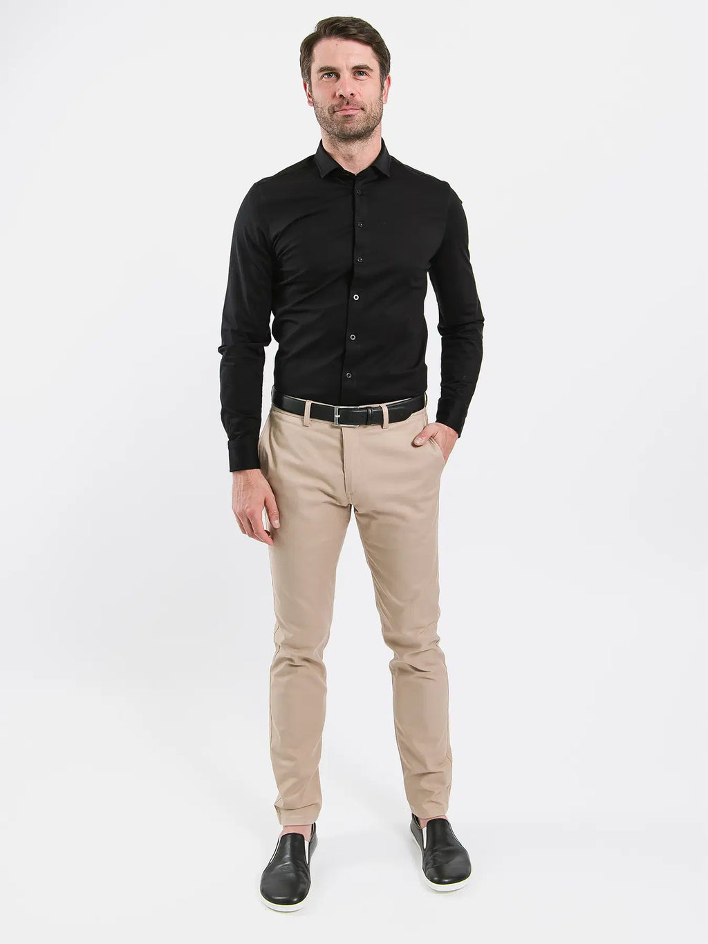 Herrenhemd Slim Be Lenka Essentials – Jet Black