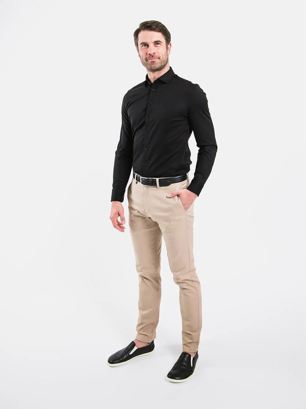 Herrenhemd Slim Be Lenka Essentials – Jet Black