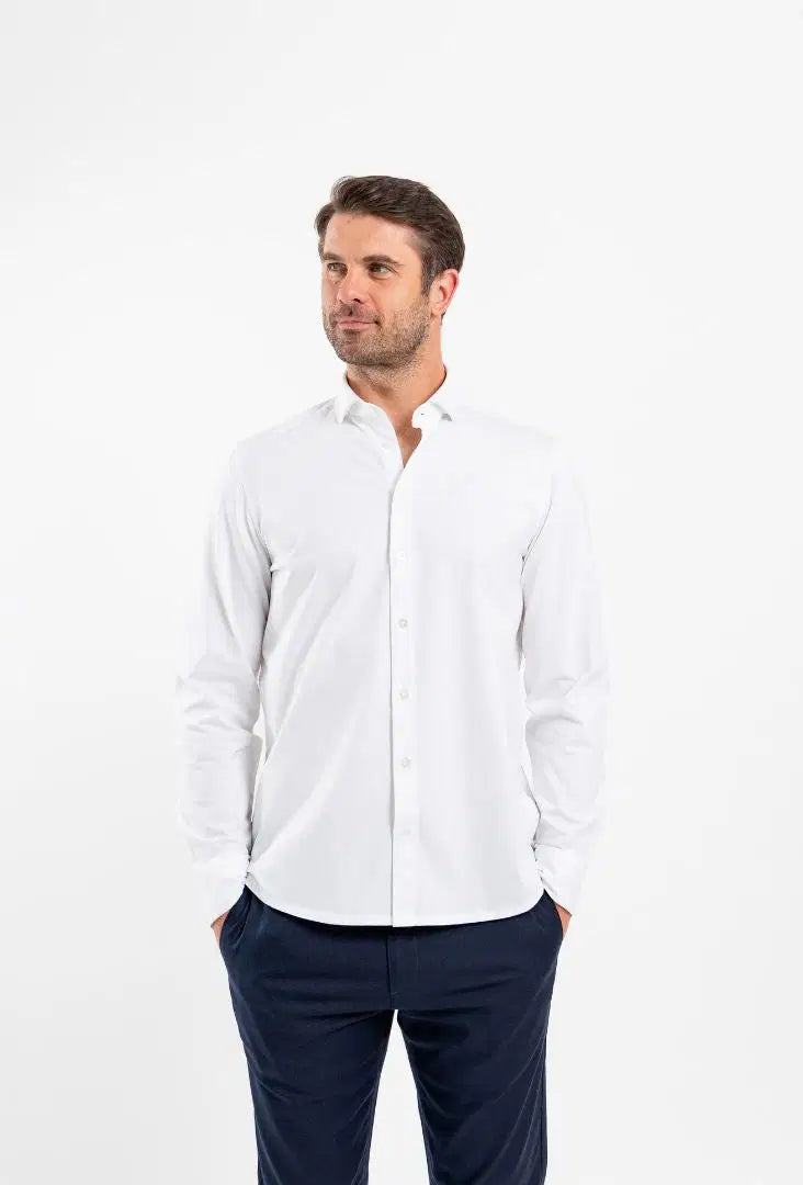 Herrenhemd Slim Be Lenka Essentials - Weiß