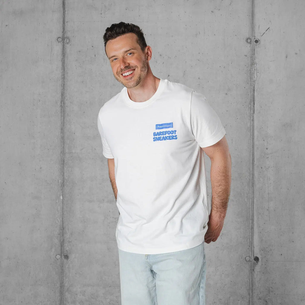 Unisex T-shirt Barebarics BoldTee - Off - White - BarefootHub - UK Barefoot Shoes
