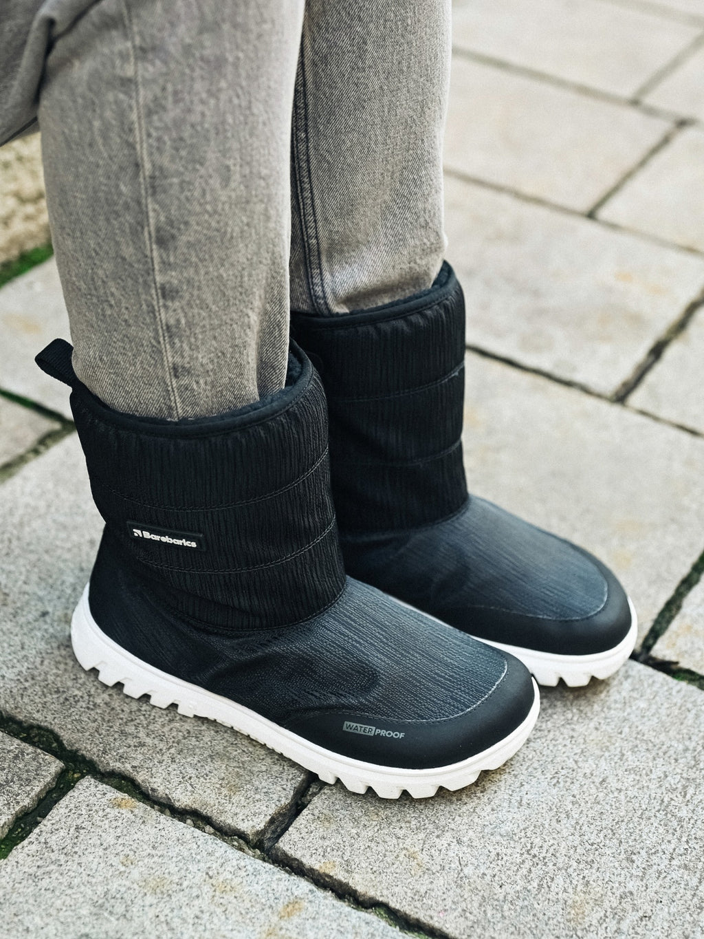 Barfuß-Winterstiefel Barebarics PolarStride – Schwarz