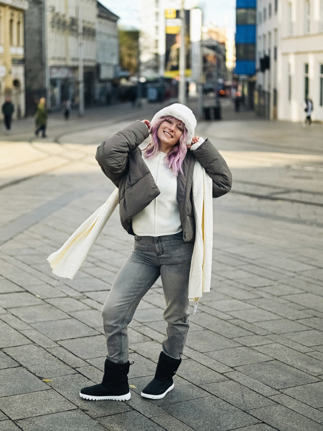 Barfuß-Winterstiefel Barebarics PolarStride – Schwarz