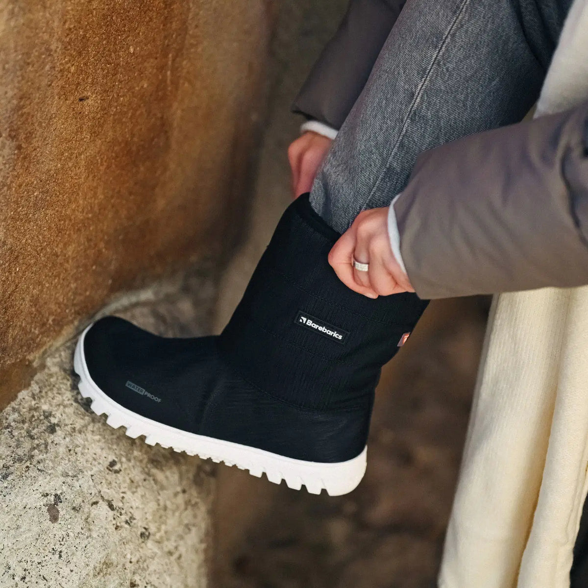 Barefoot Winter Boots Barebarics PolarStride - Black