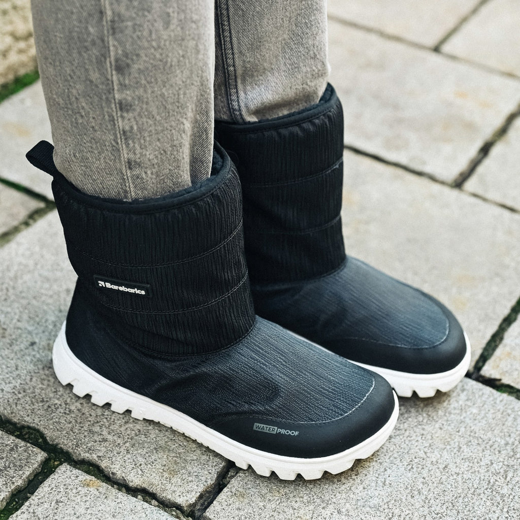 Barfuß-Winterstiefel Barebarics PolarStride – Schwarz