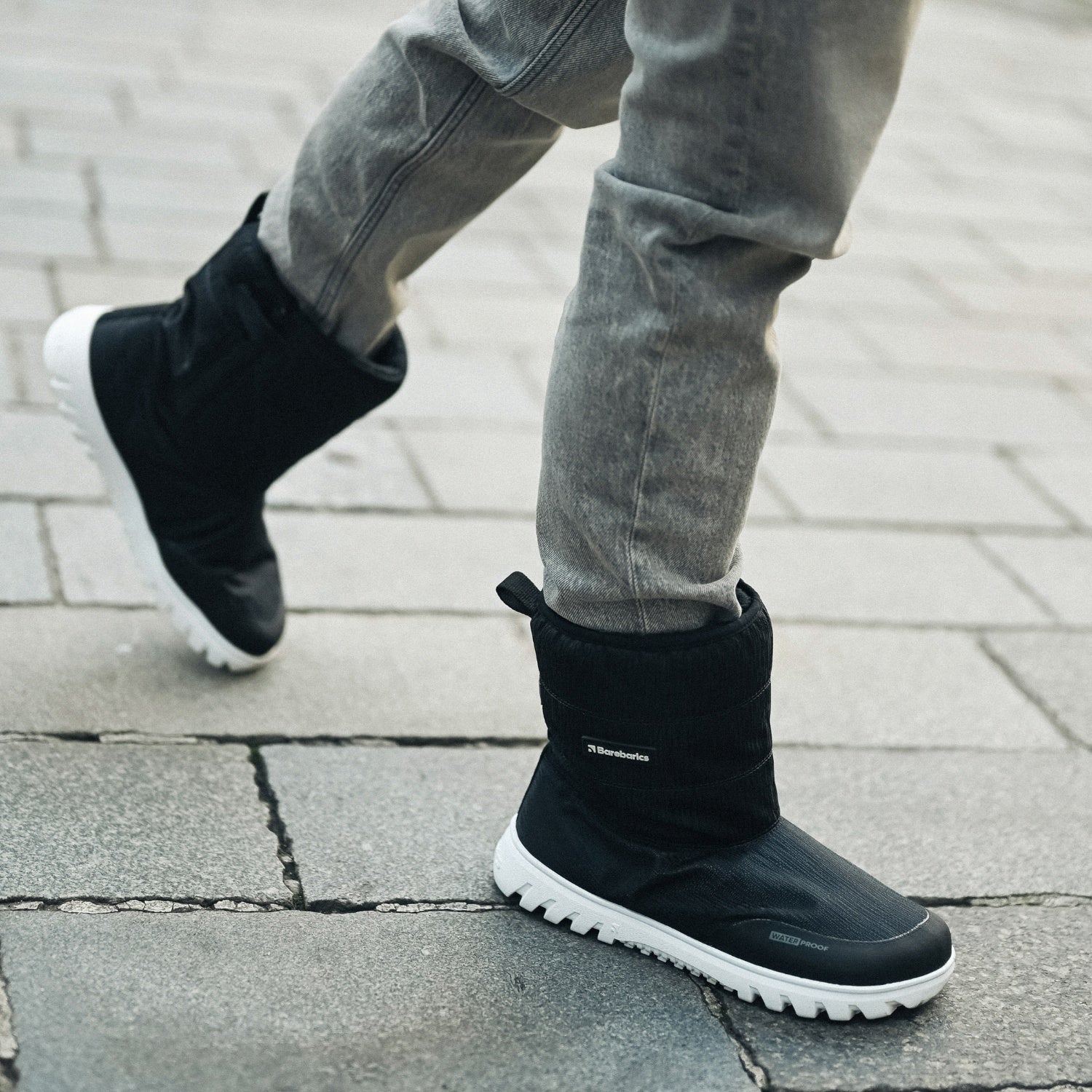 Barfuß-Winterstiefel Barebarics PolarStride – Schwarz