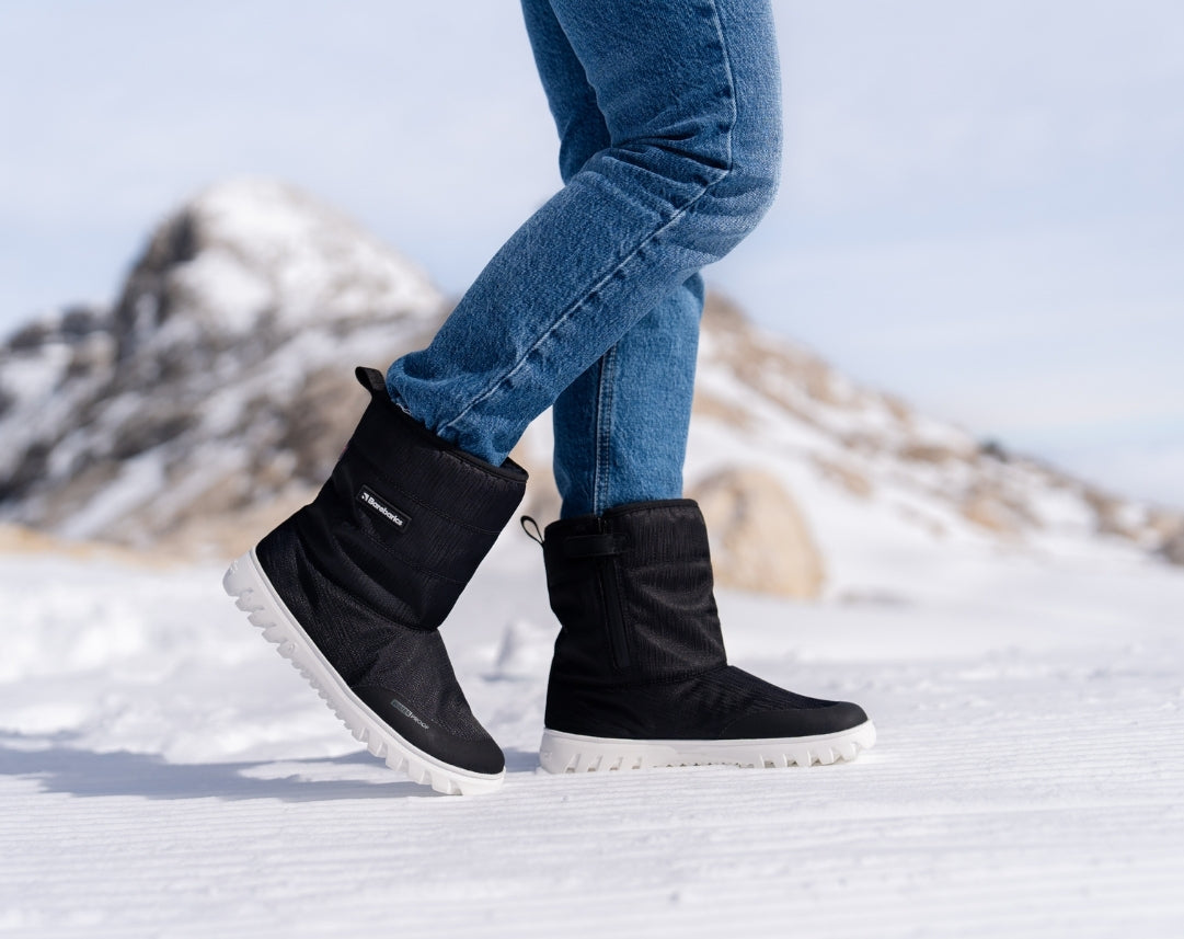Barfuß-Winterstiefel Barebarics PolarStride – Schwarz