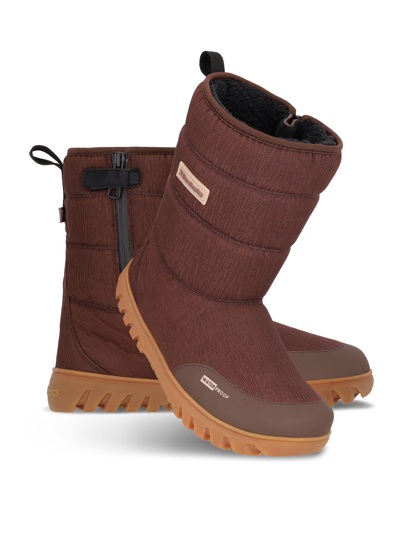 Barfuß-Winterstiefel Barebarics PolarStride – Kupferbraun