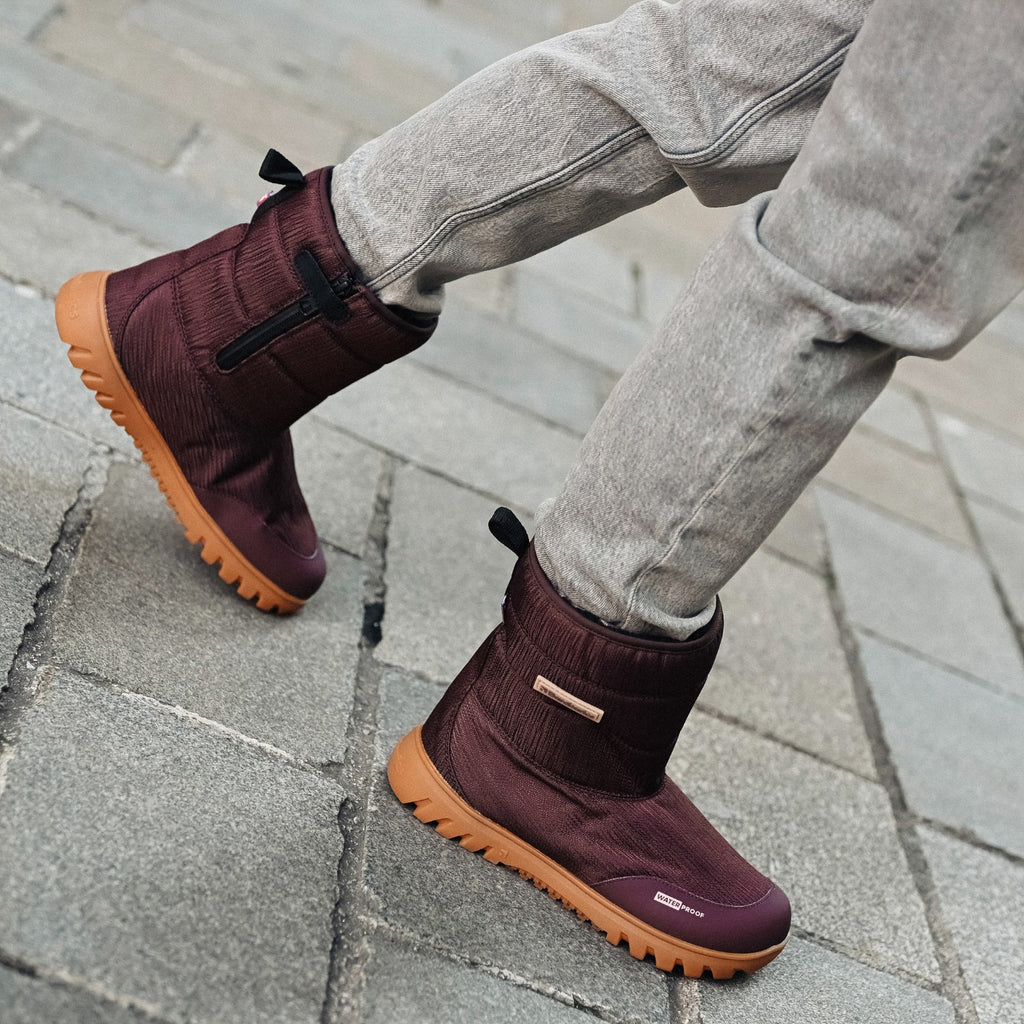 Barfuß-Winterstiefel Barebarics PolarStride – Kupferbraun