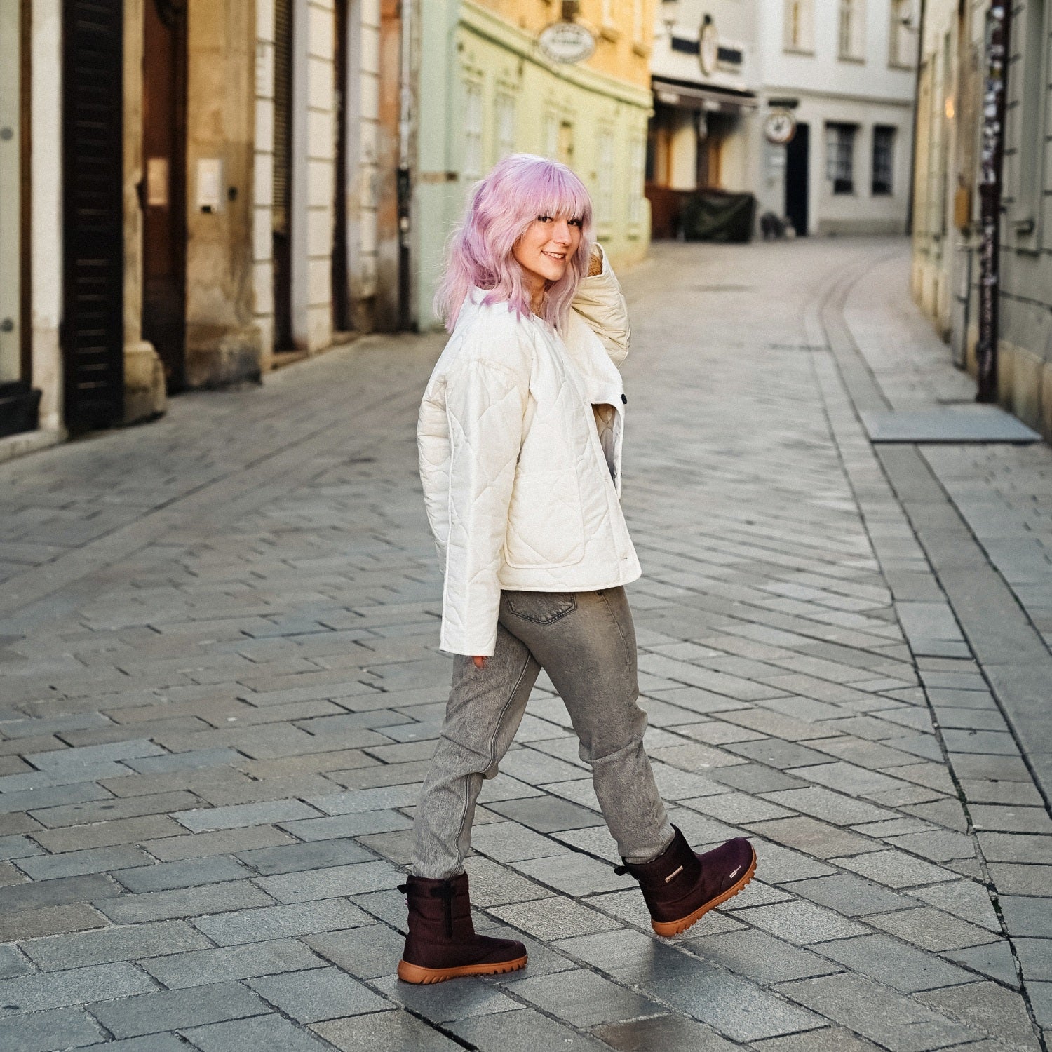 Barfuß-Winterstiefel Barebarics PolarStride – Kupferbraun