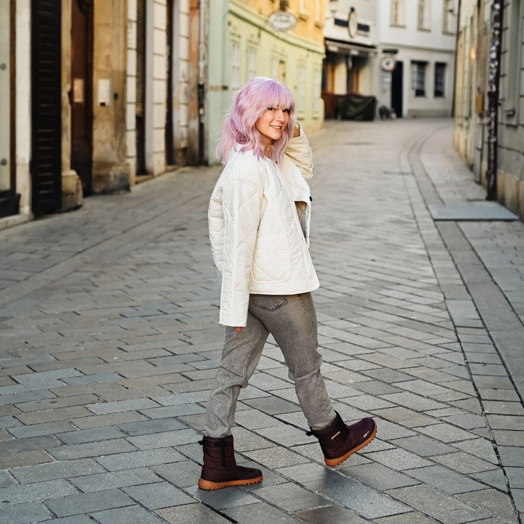 Barfuß-Winterstiefel Barebarics PolarStride – Kupferbraun