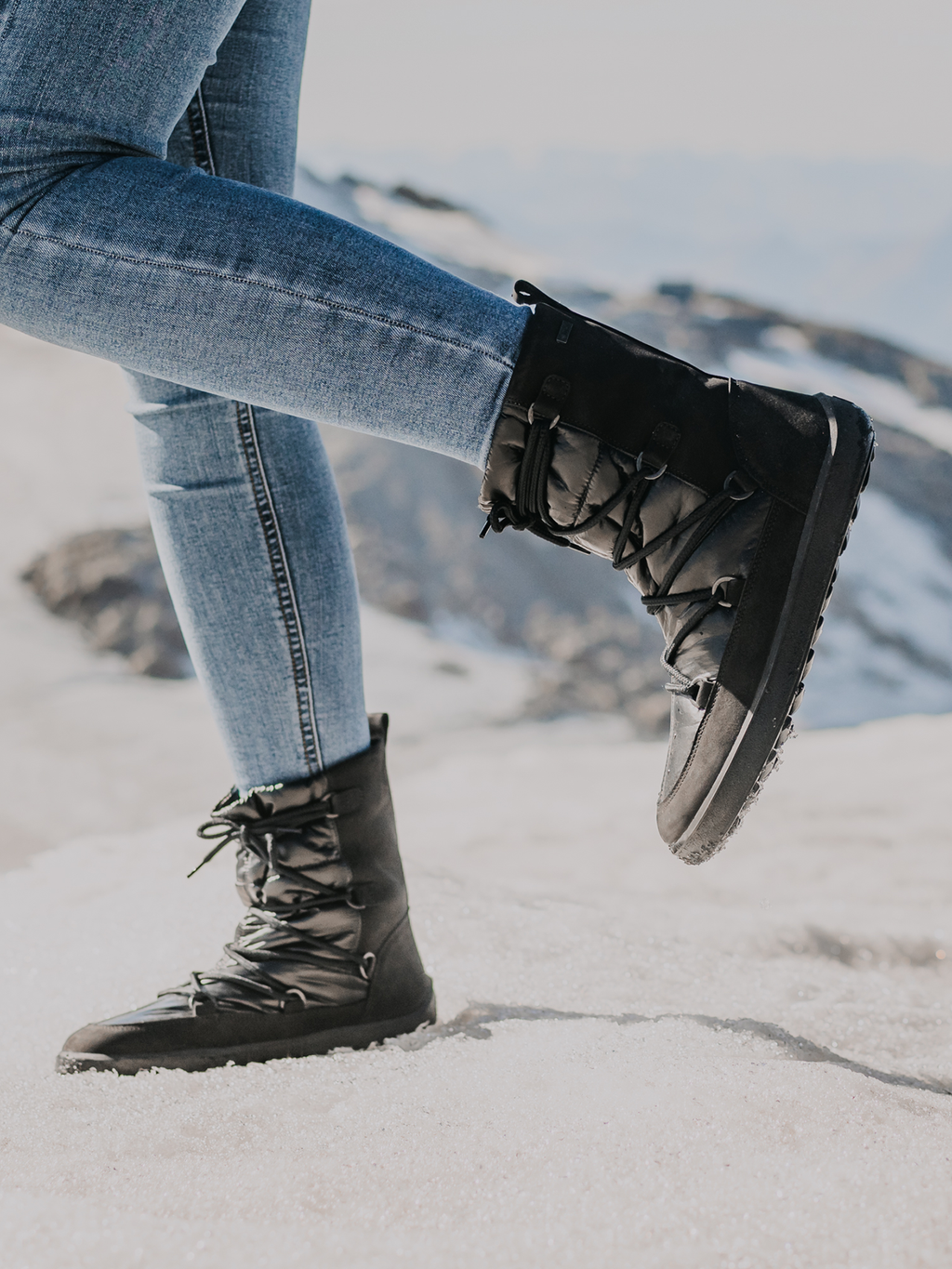 Winter-Barfußschuhe Be Lenka Snowfox Damen - Schwarz