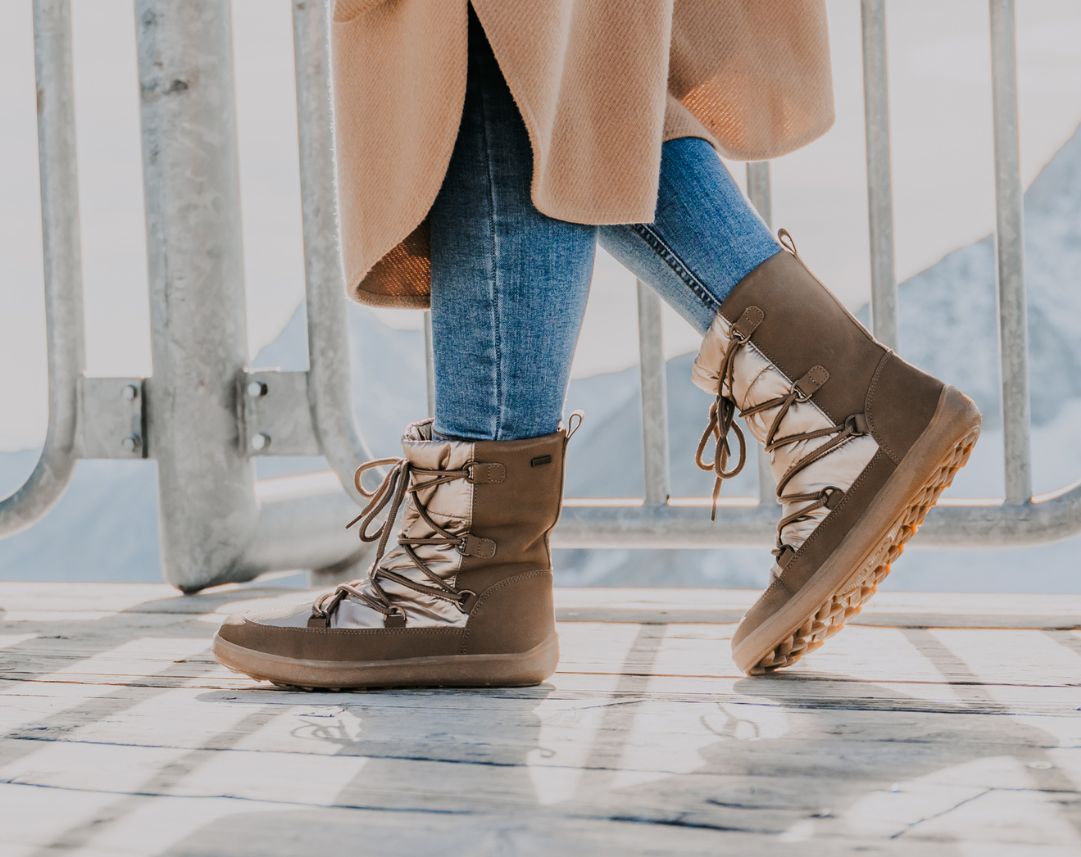 Winter-Barfußschuhe Be Lenka Snowfox Damen - Champagne & Braun