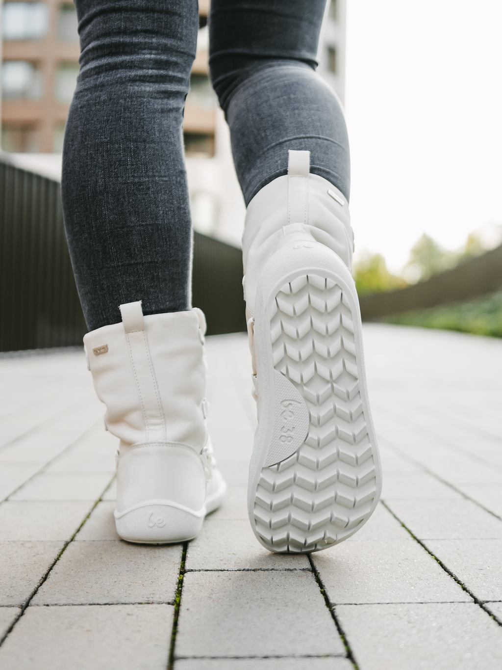 Winter Barfußschuhe Be Lenka Snowfox Damen - Pearl White