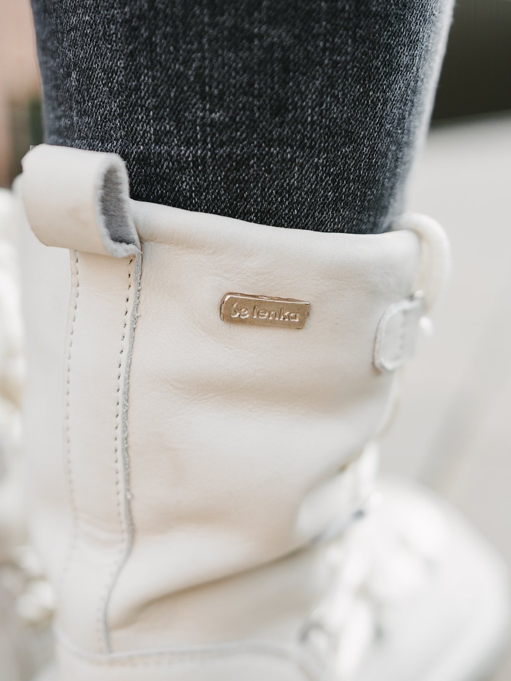 Winter Barfußschuhe Be Lenka Snowfox Damen - Pearl White